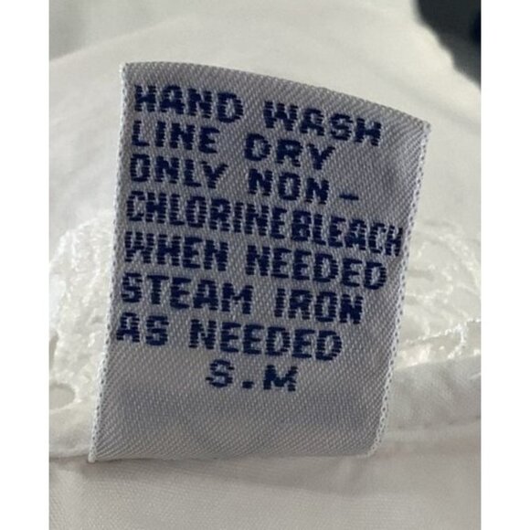 Womens Lace Collar White Blouse Long Sleeves & Button Closure by Diversity Sz P8 - Picture 9 of 9